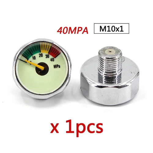 M10c40mpa x 1pcs PCP Пейнтбол ВВС насос клапан 25 мм M10x1 Манометр высокого давления 1 дюймов Мини манометр акваланга 5mpa 20mpa 30mpa 40mpa - Цвет: M10c40mpa x 1pcs