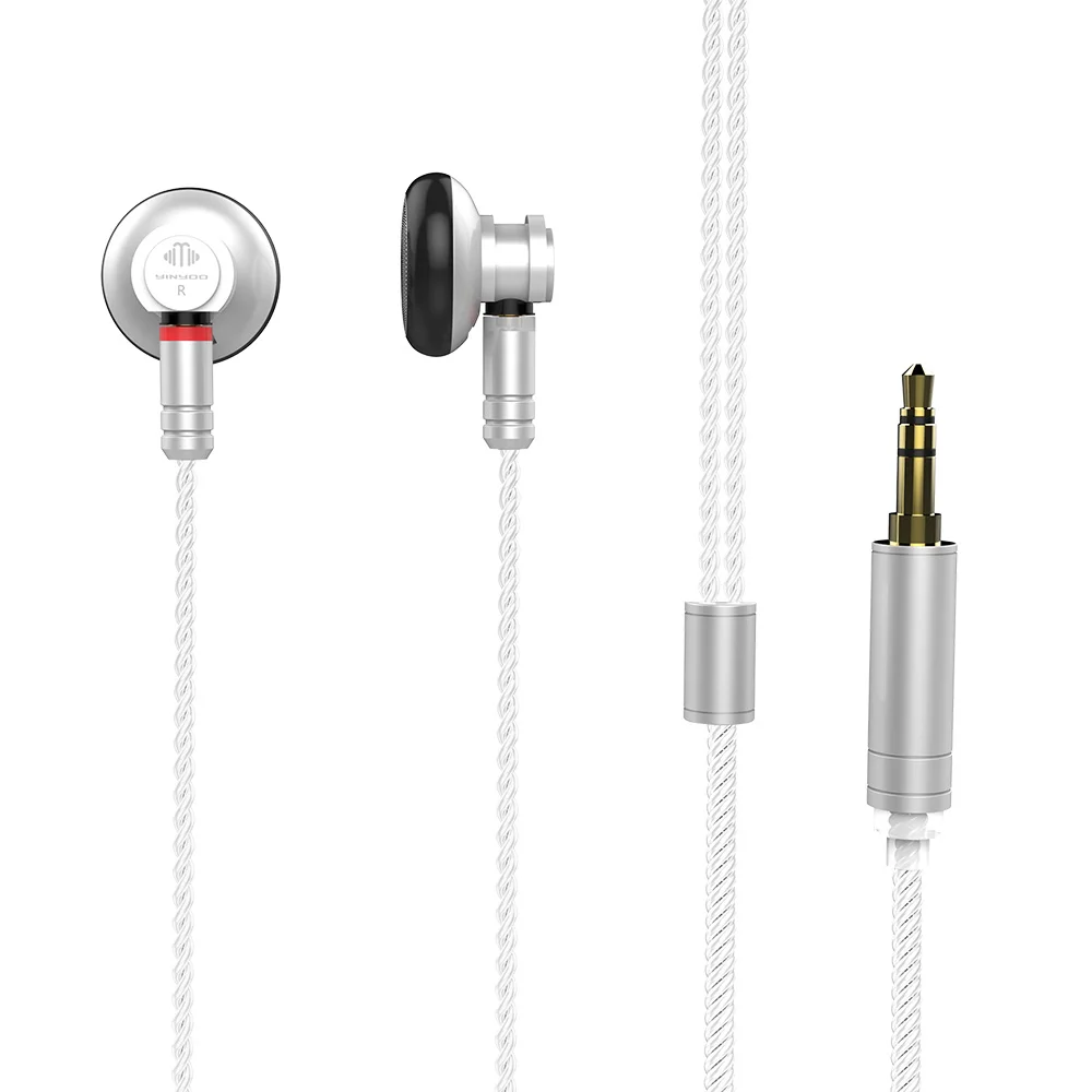 Silver AK новейший Yinyoo BK2 наушники вкладыши HiFi бас наушники затычка Спортивная гарнитура с MMCX посеребренный кабель Yinyoo V2/Топаз/ясень - Цвет: Silver