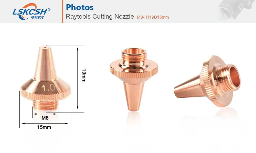 Raytools оригинальная 3D лазерная насадка газ наконечник M8-H19mm D8mm для Raytools 3D волоконная Лазерная режущая головка высокого качества с фабрики