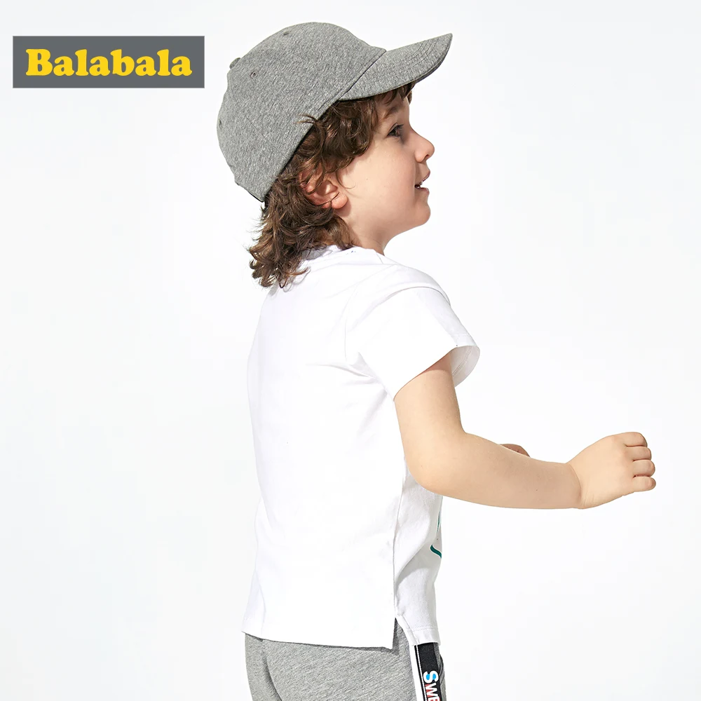 BalabalaChildren wear tshirt baby bottoming t shirt summer 2019 new boy short sleeve fashion wild tide tees | Детская одежда и