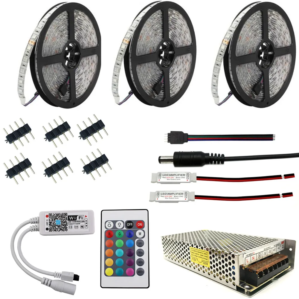 Гибкая Водонепроницаемая неоновая лента 20 м 5050 RGB 5 10 15 60 светодиодов/м 12 В
