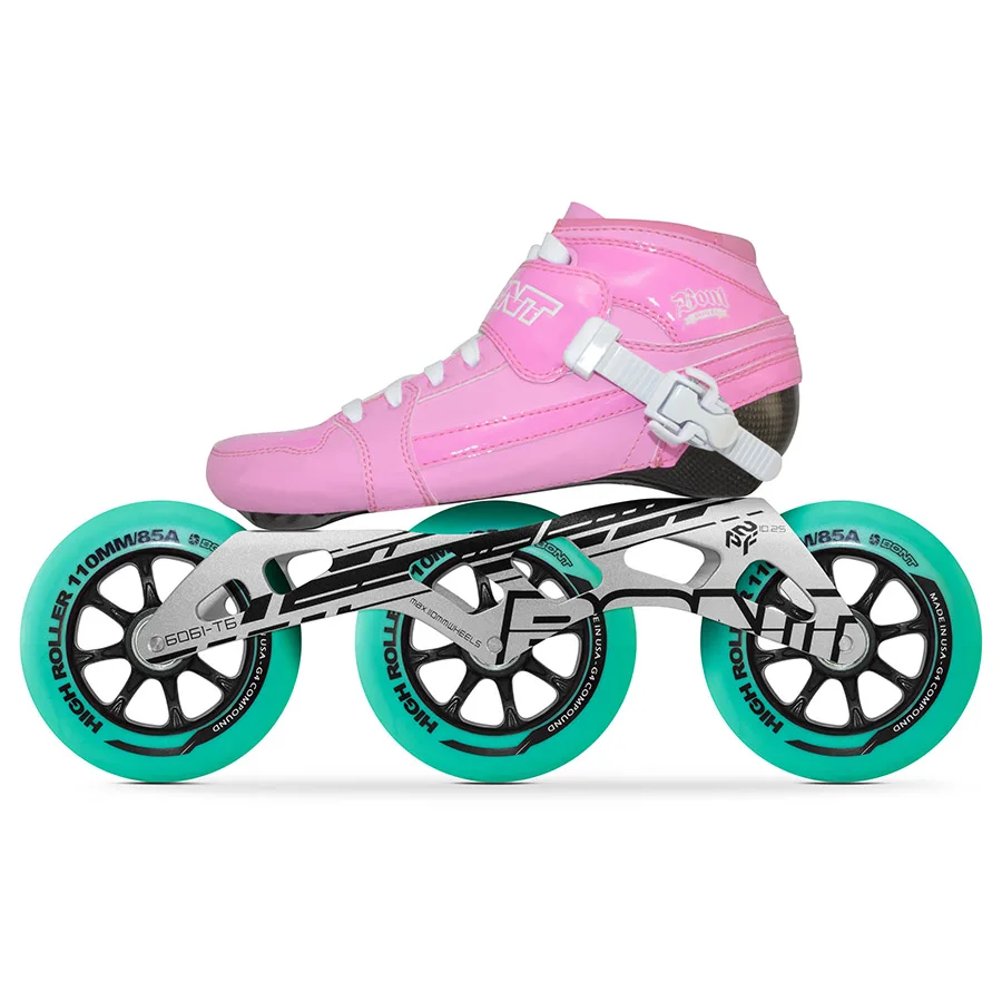 100% Оригинальные Bont преследование 2PT 195 мм скоростные роликовые коньки Heatmoldable