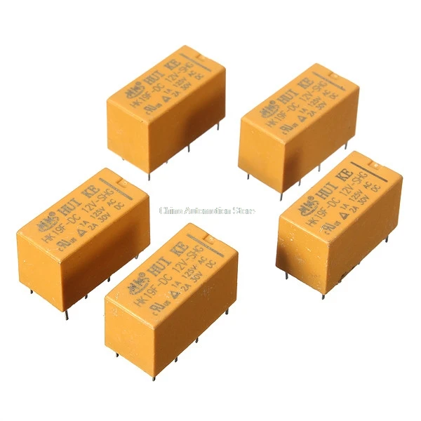 1 шт./лот для реле мощности DC 3V 5V 9V 12V 24V SHG Coil DPDT 8 Pin 2NO 2NC Mini PCB Type HUI KE HK19F HK19F-DC12V-SHG |