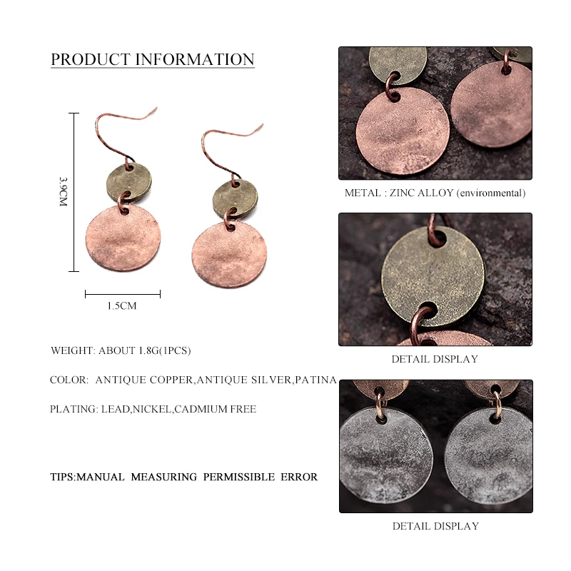 Женская обувь в европейском стиле из цинкового сплава серьги подвески винтажная