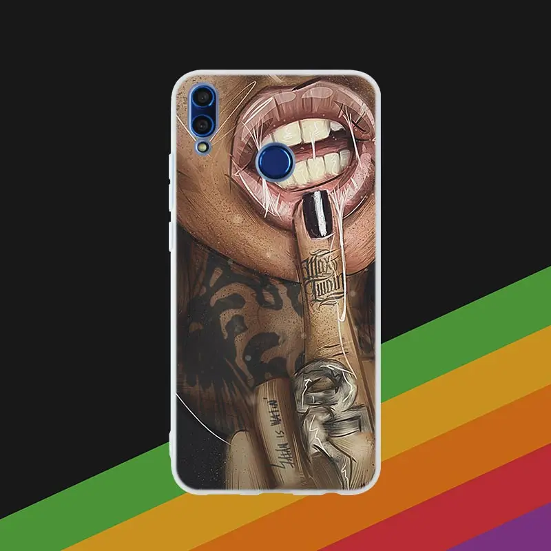 Силиконовый чехол для телефона сексуальный рукав тату девушка для huawei Honor 10i 20 Pro 9X Lite 8a 8x max 8c 7x 7a pro 6x V20 Paly мягкий