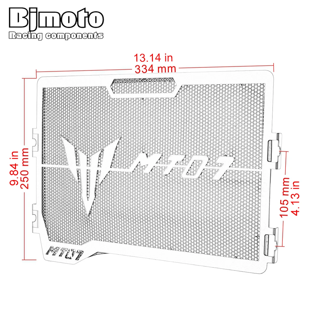 

Bjmoto MT07 2017 Motorcycle Radiator Guard Stainless steel Cover Protector Guard For Yamaha MT07 2014-2017 Radiator