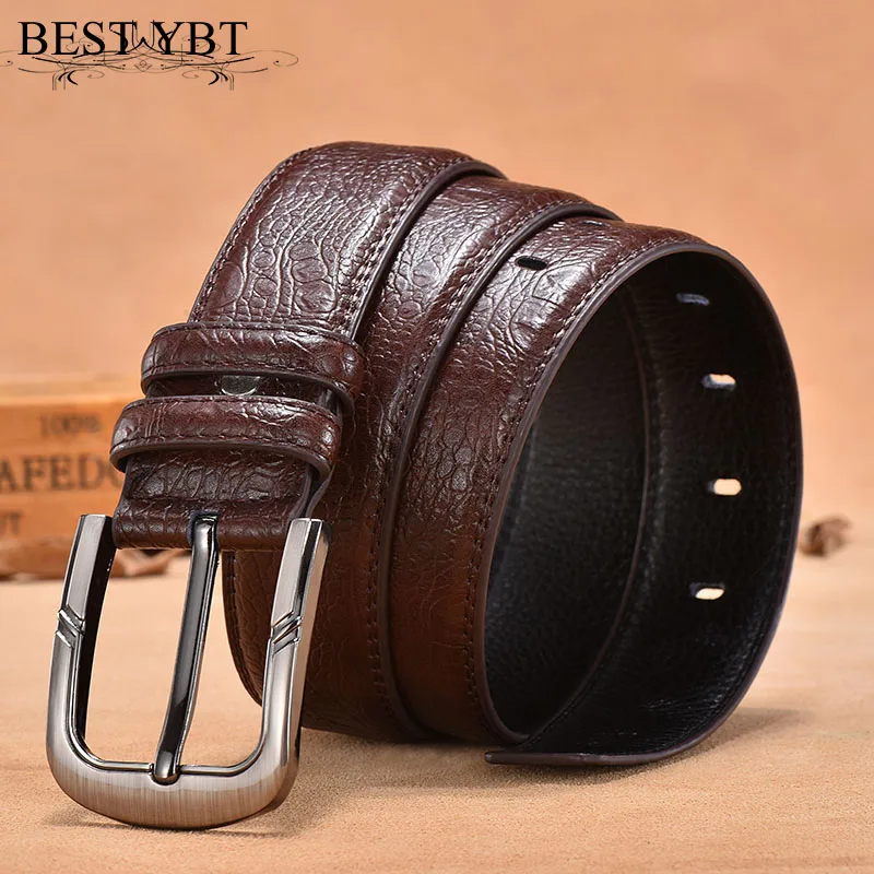 Ремень YBT мужской из искусственной кожи с металлической пряжкой 110 125 см|pin buckle mens