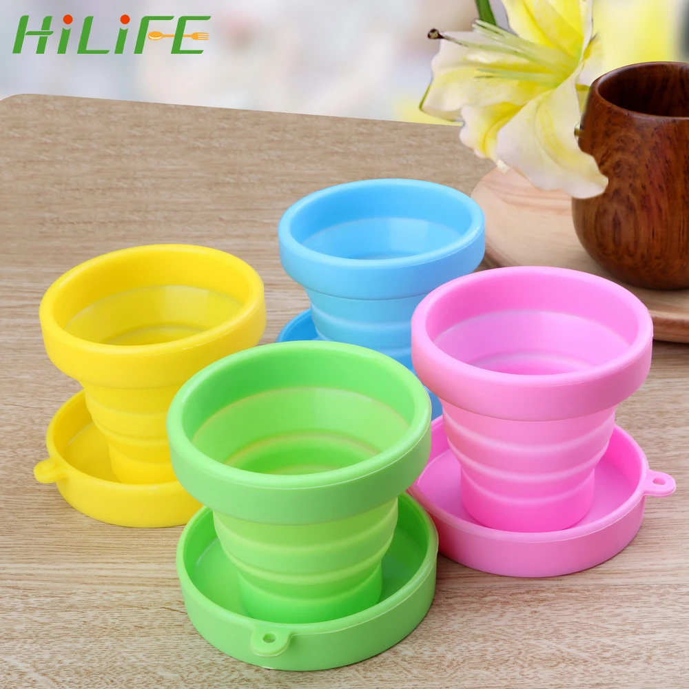 Силиконовая чашка для питьевой воды HILIFE Выдвижная складная Складная чая