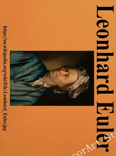 Leonhard Euler Mathematician Холст Картина винтажная Настенная картина плакат из крафт бумаги