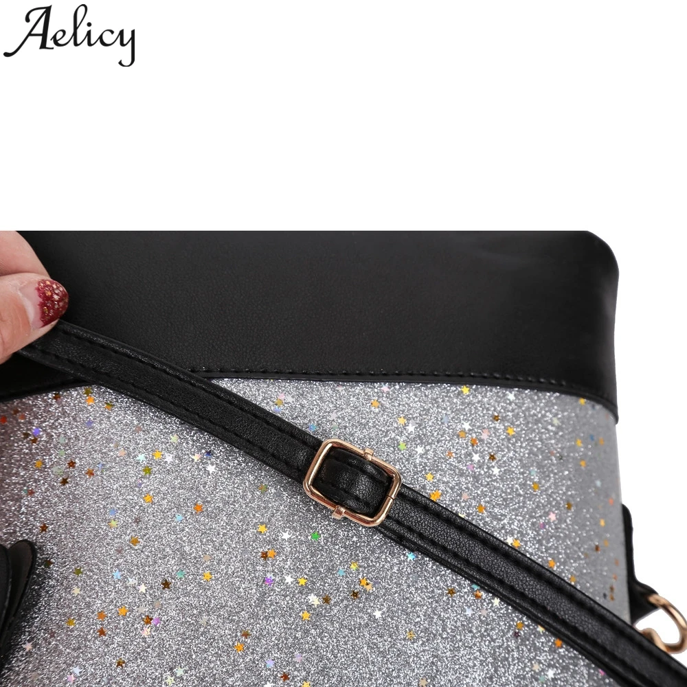 Aelicy, женский модный кошелек на молнии с блестками, маленький кожаный кошелек с оленем, сумка для мобильного телефона, сумка на плечо, женская сумка-тоут, сумки-мессенджеры