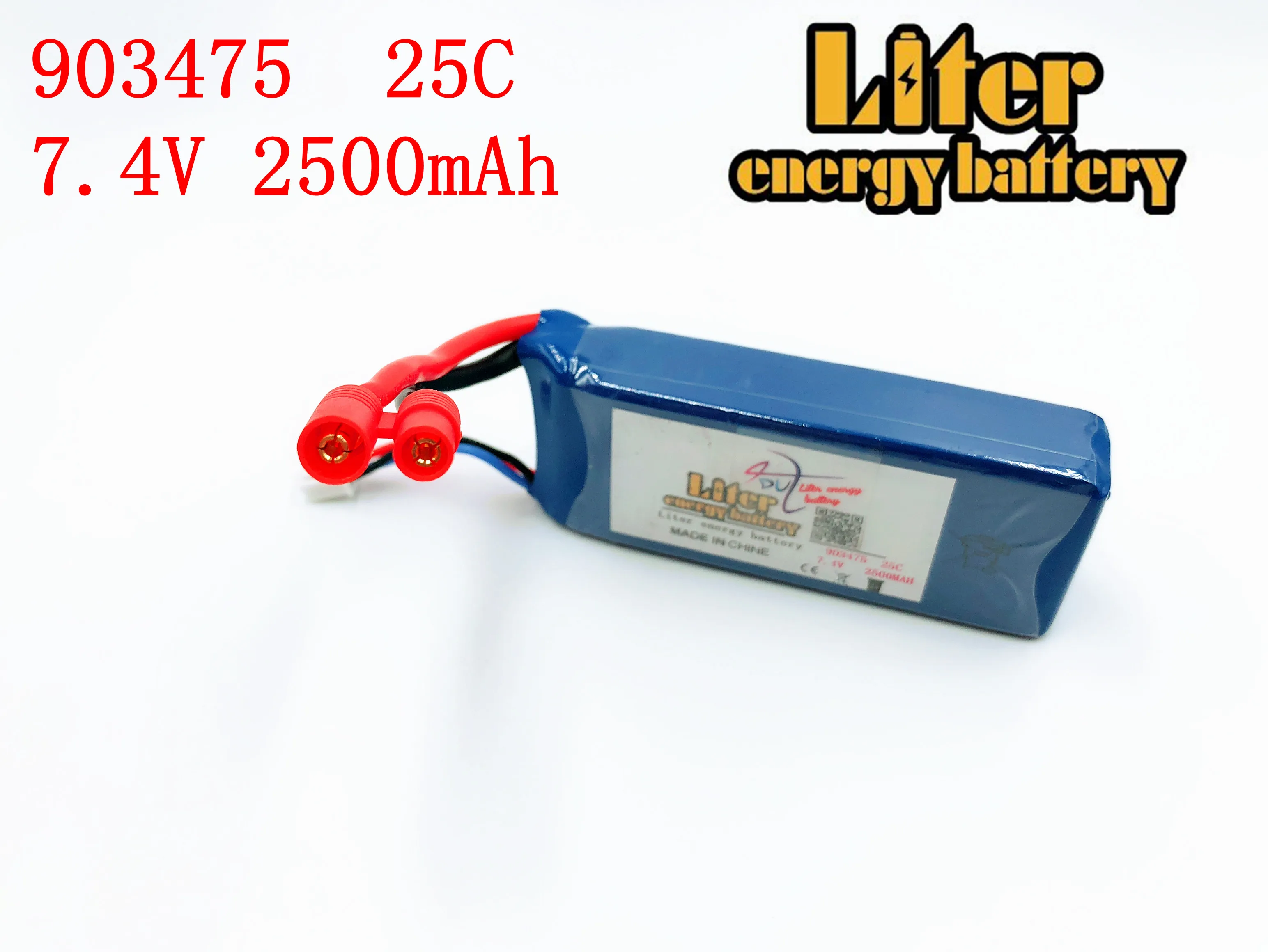 

7.4V 2500mAh Syma X8C X8W X8G quadrocopter 7.4V 2500mAh high capacity Lipo battery 903475 25C Multiple outlets Small Tamiya Plug