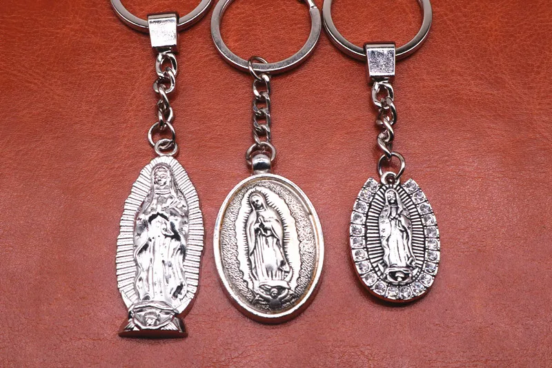 Religion blue Дева Мария брелок для ключей и MS. Guadalupe Blessed Virgin металлический значок