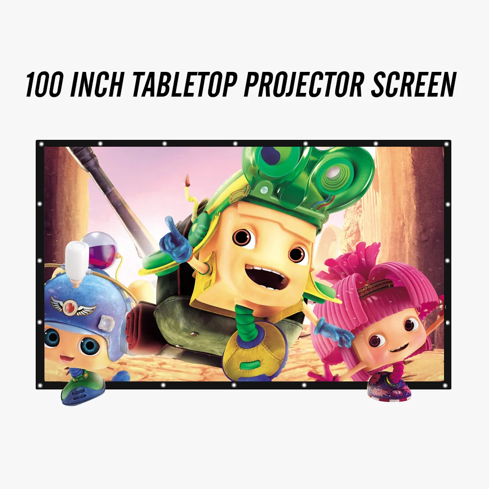 Проектор экран 100 дюймов 16:9 Портативный Настольный складной ПВХ 3D очки домашний