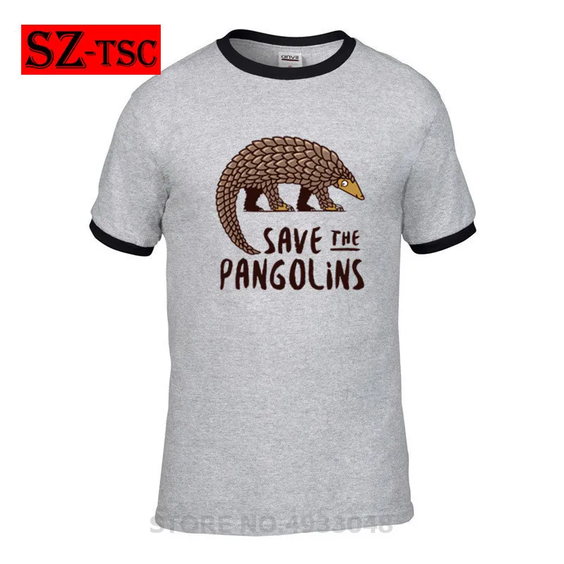 Футболка Save the Pangolins мужские рубашки с рисунком панголина высокое качество