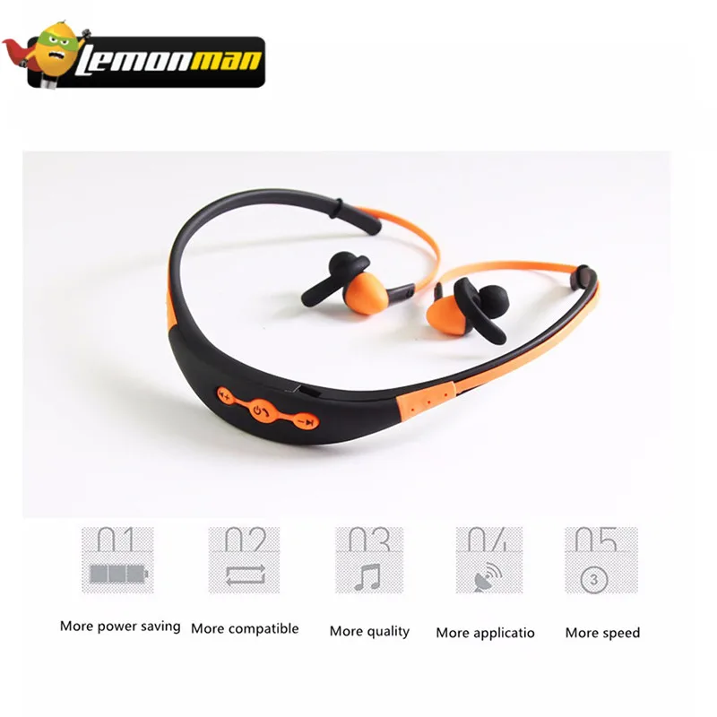 LemonMan беспроводные наушники Bluethooth BT 54 с шейным ремешком спортивные чипом