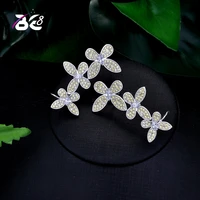 be 8 new style flower design stud earrings with good quality crystal earring for women new statement jewelry e739