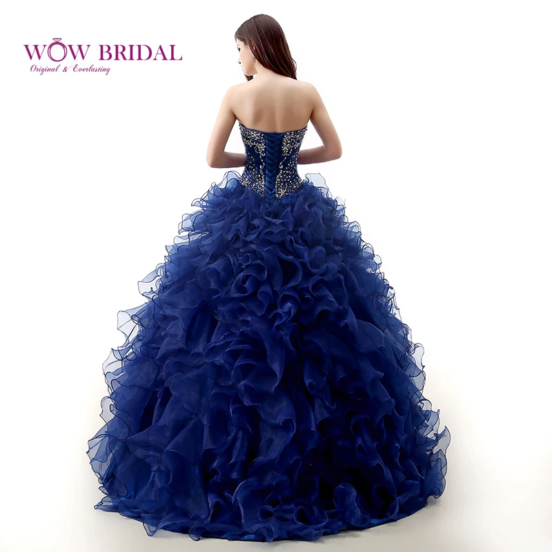 Wowbridal благородное пурпурно голубое платье Quinceanera 2021 милое с открытыми плечами