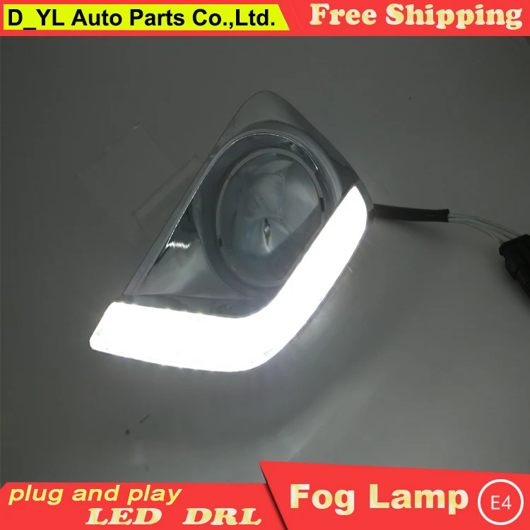 Car Styling Daytime Running Lights for Toyota Vios LED DRL 2014-2015 Fog Light Front Lamp Automobile Accessories | Автомобили и
