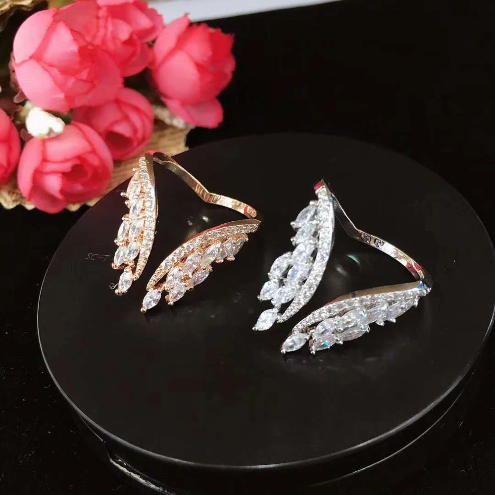 Блестящий Браслет HIBRIDE с фианитами в форме капли воды для женщин Модный