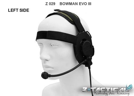 ZTactical Bowman Evo III Headset w/ Mic (Black) | Электроника