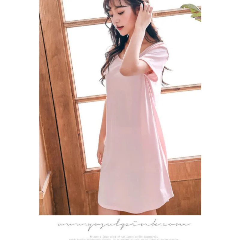 Женская ночная рубашка с открытой спиной для отдыха лето 2019 | одежда