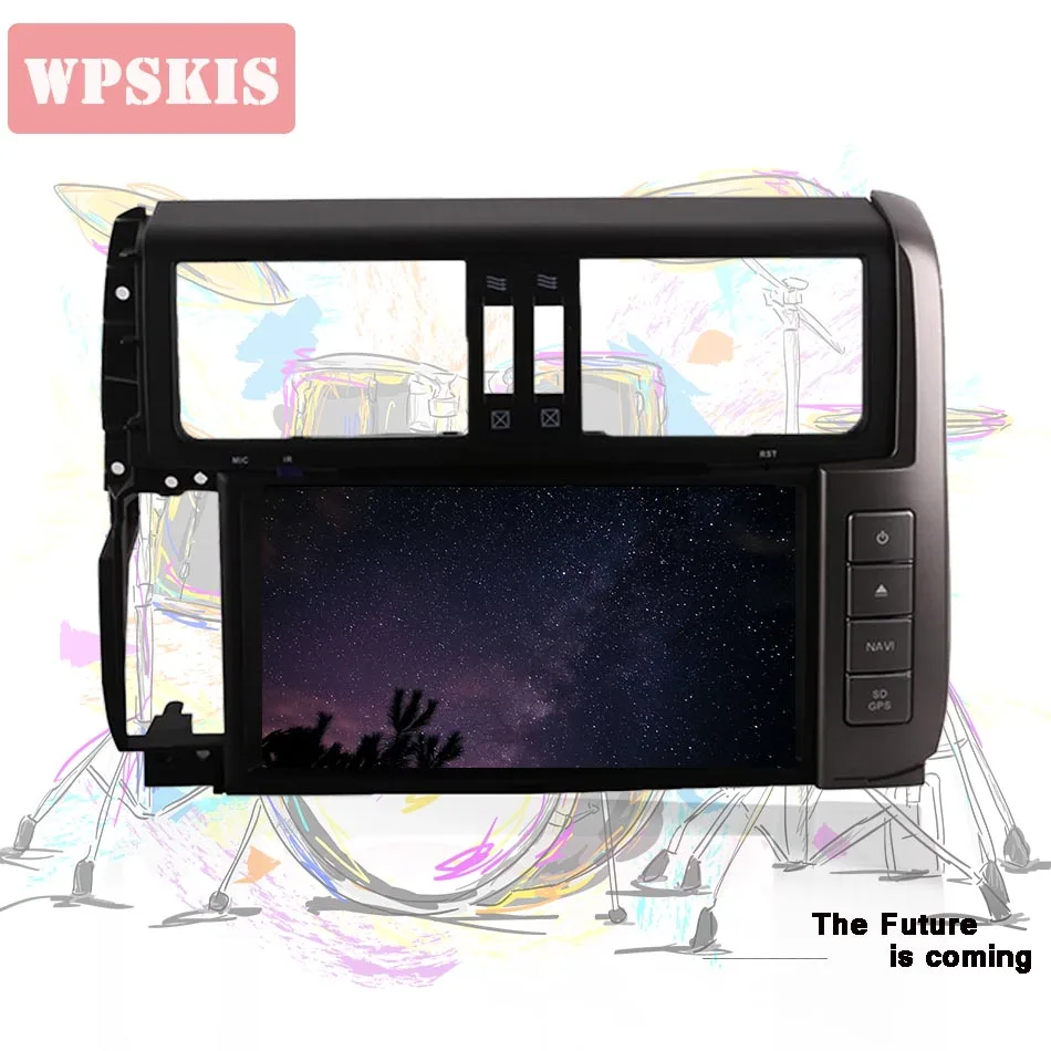 Android 10 0 для Toyota PRADO 150 2010 2011 2012 2013 Octa Core 8 &quot1024*600 Bluetooth автомобильный DVD