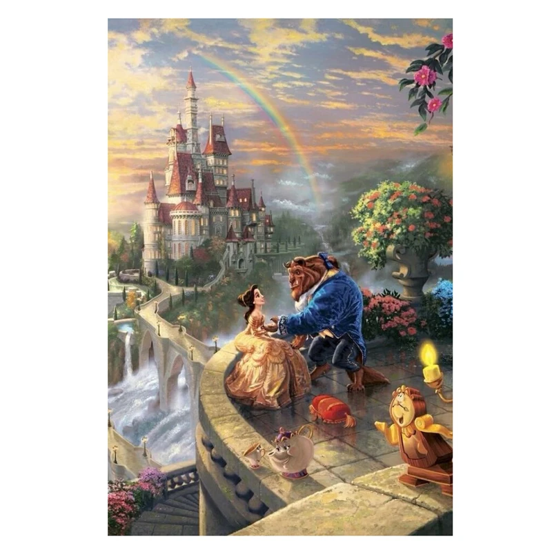 Полная 3D Алмазная картина мультфильм серии красота чудовище рукоделие декор для