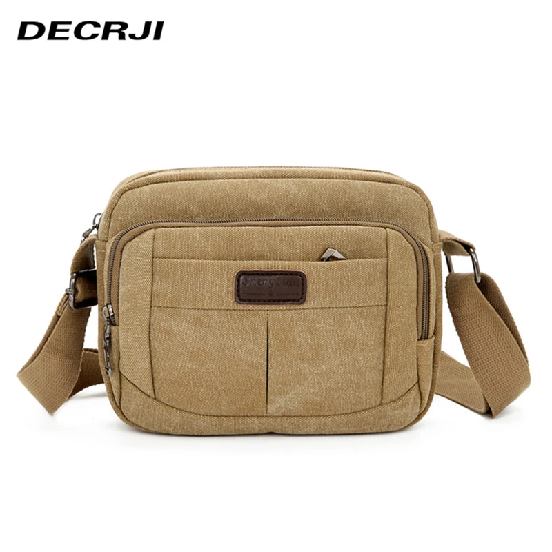 

DECRJI Casual Canvas Men Bag Male Small Crossbody Bags For Men Messenger Bags High Quality Zipper 2020 Shoulder Travel Bag Man