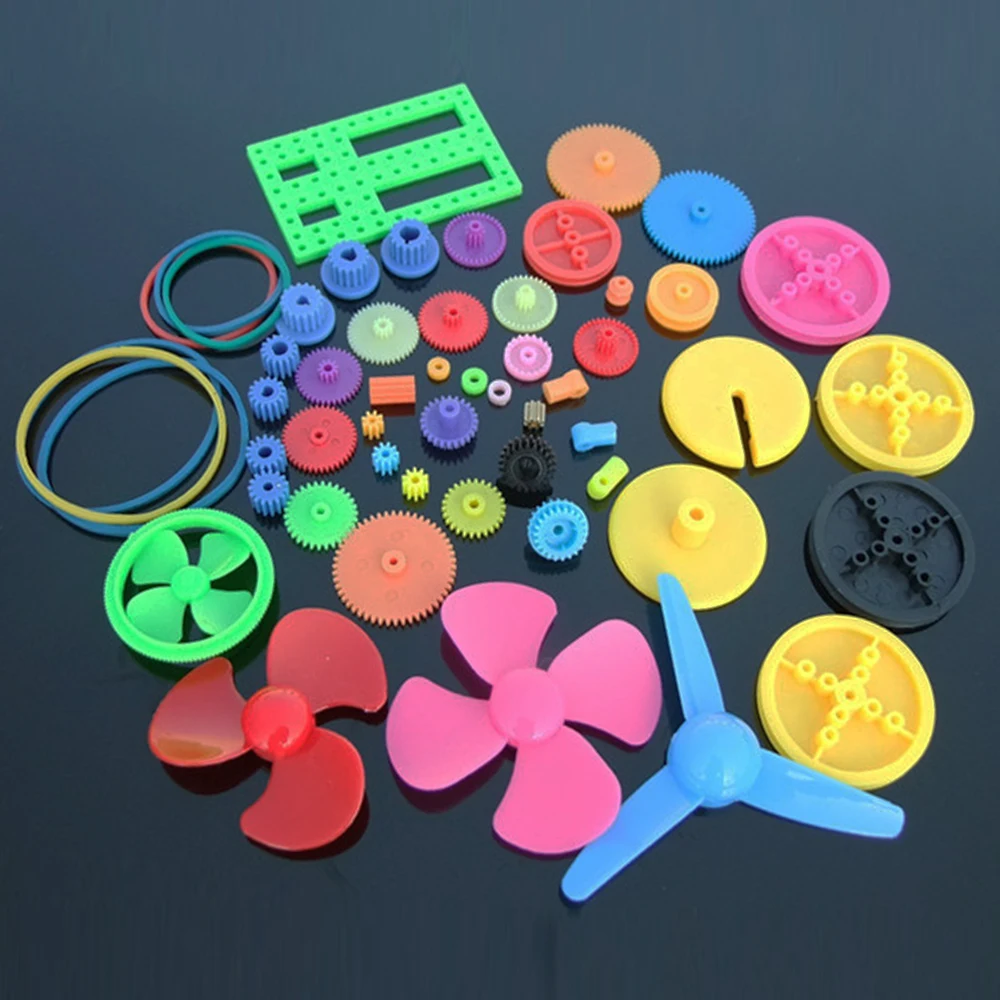 55 шт. Красочные смешанные пластиковые коробки передач DIY ребенок игрушка корабль Автомобиль Лодка Самолет робот воздушный корабль RC модель DIY ремонт инструментарий