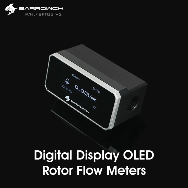 

Цифровой дисплей OLED rowch FBFT03-V2 расходомеры ротора многоцветная панель из алюминиевого сплава + Корпус POM обнаружение в реальном времени