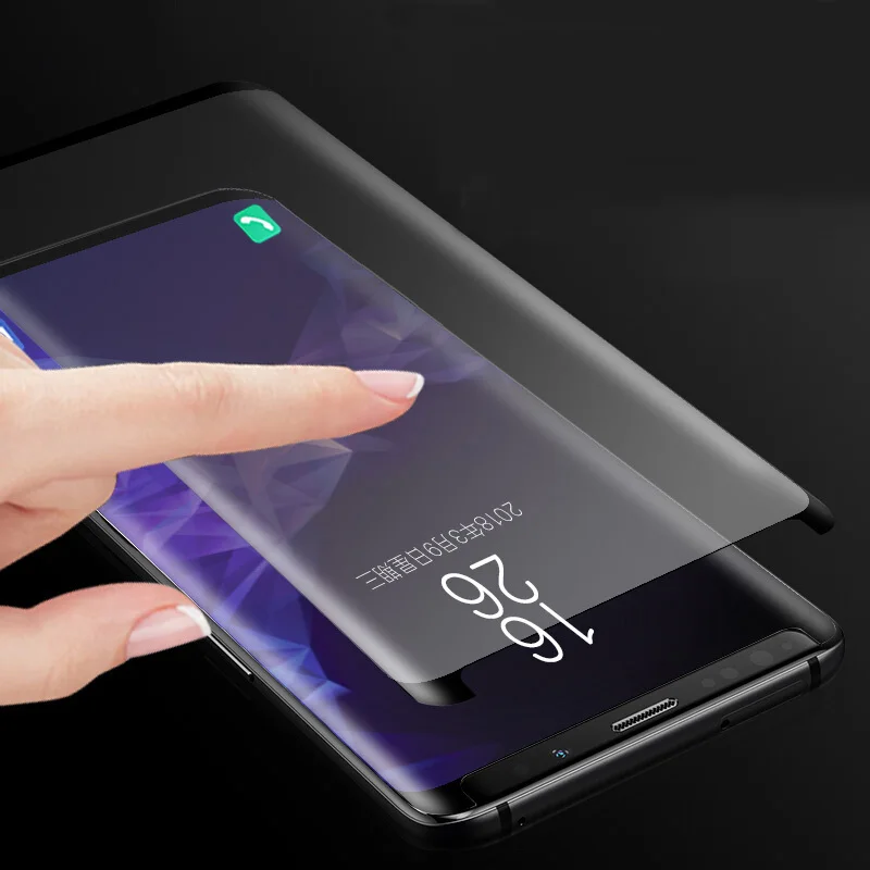 EXUNTON 3D матовое закаленное стекло для samsung Galaxy Note 9 матовый чехол с защитной пленкой