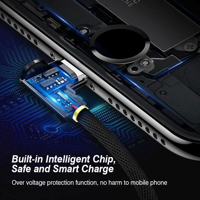 NOHON 90 градусов кабель для Apple iPhone X 8 7 6 S плюс iOS 9 10 11 быстро зарядки Reversible USB Зарядное