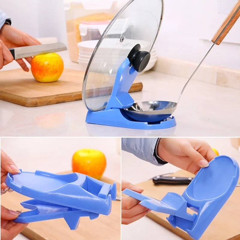 1 шт. складная пластиковая крышка для кухонного горшка|shelf kitchen|holder shelfkitchen shelf |