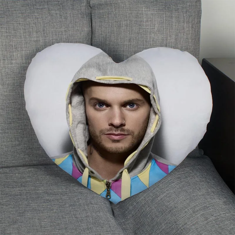 4 Заказная M. Pokora подушка в форме сердечка Наволочка на молнии Обложка свадьба для дома или офиса, декоративные размеры лучший подарок DIY - Цвет: 4