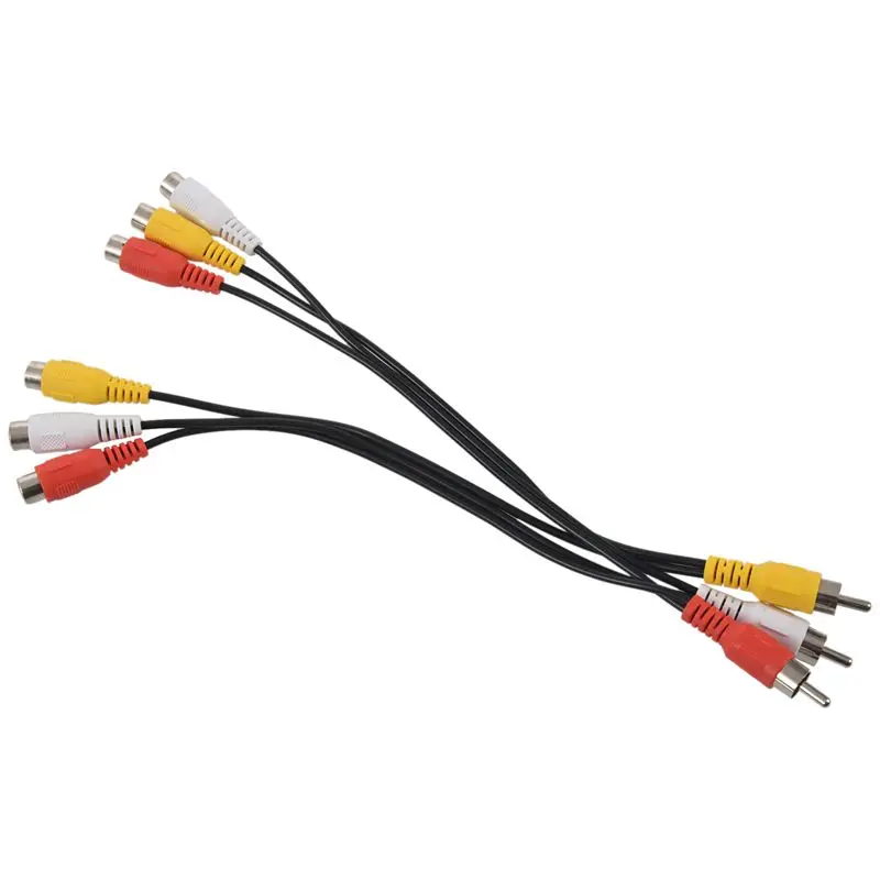1 шт. 3 RCA папа на 6 Женский сплиттер Розетка аудио видео кабель AV адаптер|Кабели HDMI|