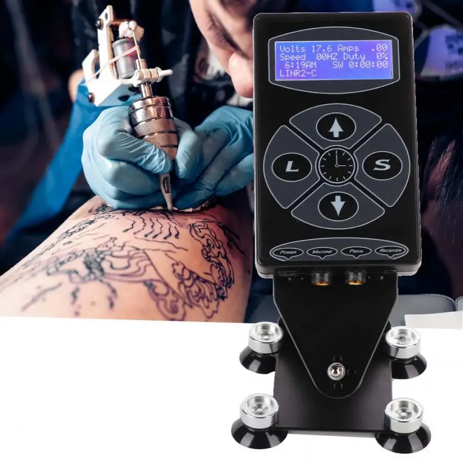 HP-2 Tattoo Power Supply Professional Digital Dual LCD Display For Machines Gun Supplies Set Source Tools | Красота и здоровье