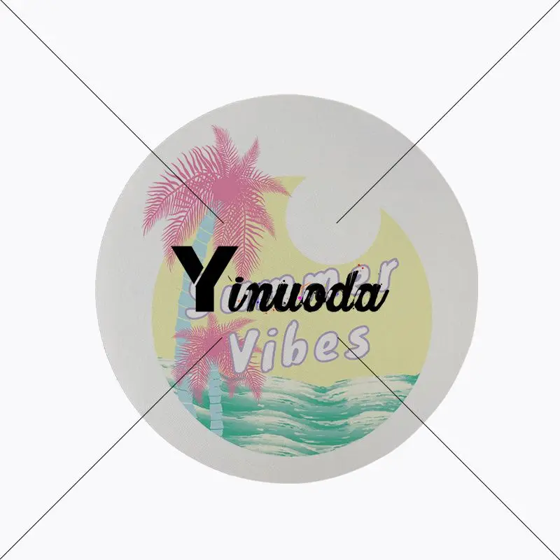 22x22cm Yinuoda Новое поступление улыбка хороший Vibes мягкий резиновый профессиональный игровой коврик для мыши натуральный резиновый круглый игровой коврик для мыши Настольный коврик - Цвет: 22x22cm