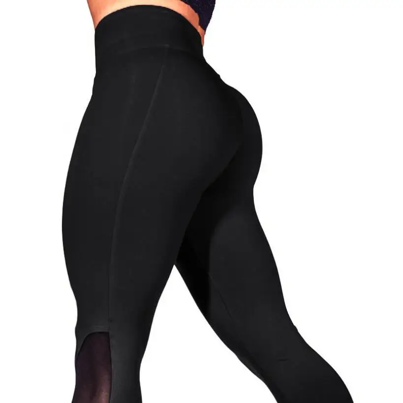 Большие размеры женские брюки для йоги с сеткой занятий йогой и спортом Фитнес