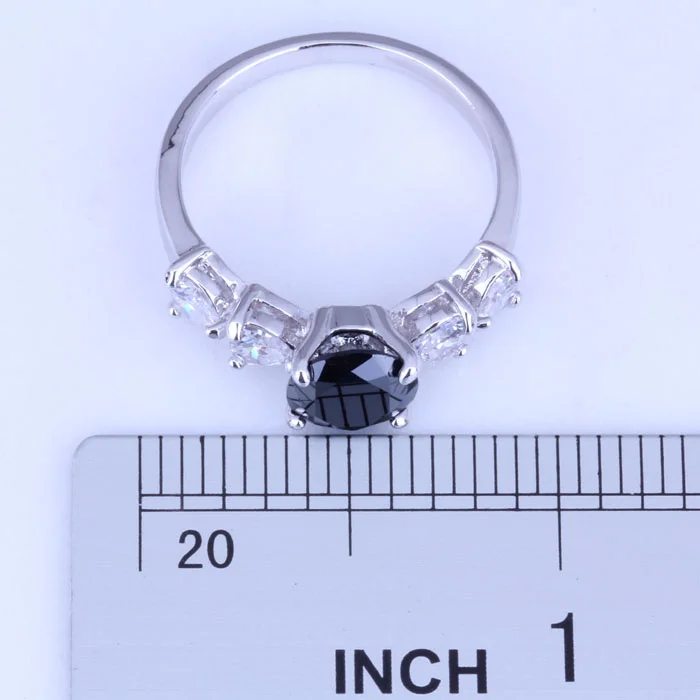 Любовный монолог модные ювелирные изделия черный имитация Оникс &amp Белый фианит