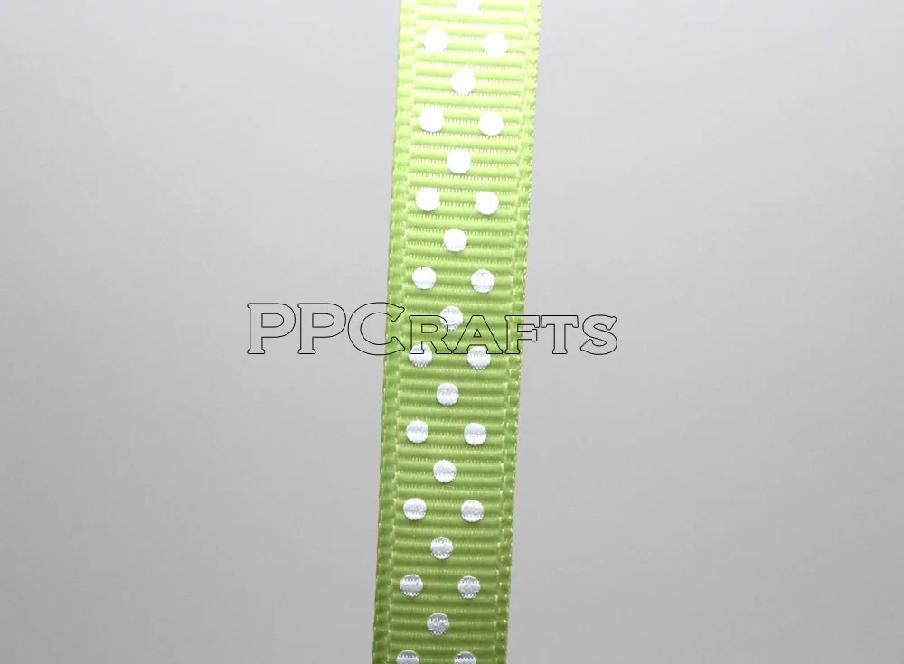 PPC204 Grosgrain Ribbon Printed Polka Dots 3/8&quot 9mm 50yards/roll Tape | Дом и сад
