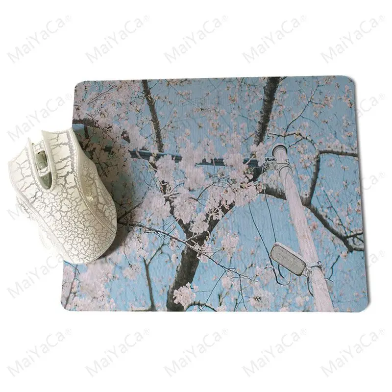 No Lock Edge18x22cm MaiYaCa дизайн Sakura Комфортный коврик для мыши игровой коврик для мыши размер для 180*220 200*250 250*290 дизайн коврик для мыши - Цвет: No Lock Edge18x22cm