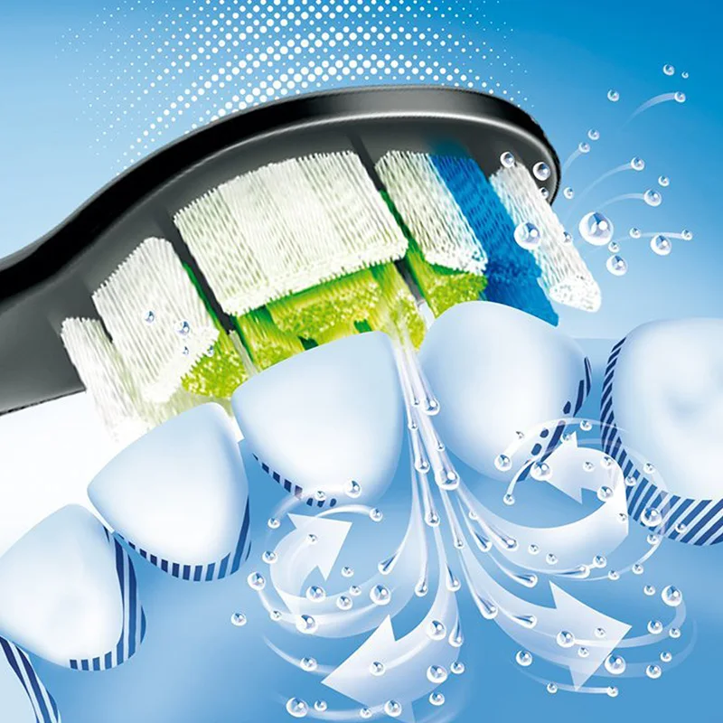 20 x для Philips электрическая зубная щетка Sonicare головки Diamond Clean DiamondClean черный HX6062 насадка для зубной щетки Замена