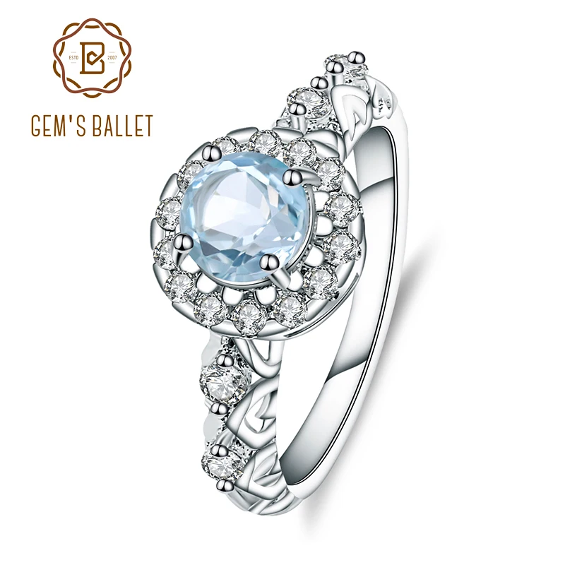 Женское кольцо GEM'S BALLET обручальное из стерлингового серебра 925 пробы с