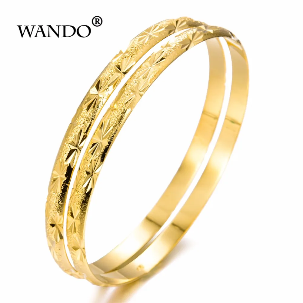 WANDO 2 шт./лот Золото Цвет Этнические браслеты для женщин эфиопские Alab Ювелирные