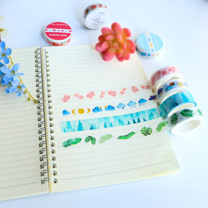 1 шт. Kawaii цветные васи ленты милый мультфильм маскирующая лента дневник DIY украшения Скрапбукинг наклейки креативные стационарные 02506