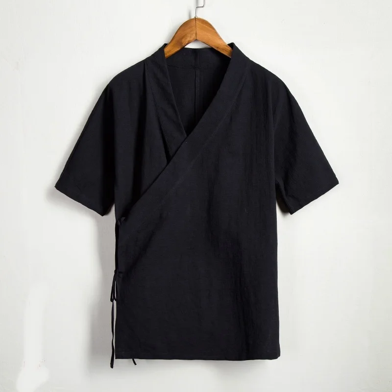 Рубашка в китайском стиле Мужская рубашка с воротником-стойкой традиционная