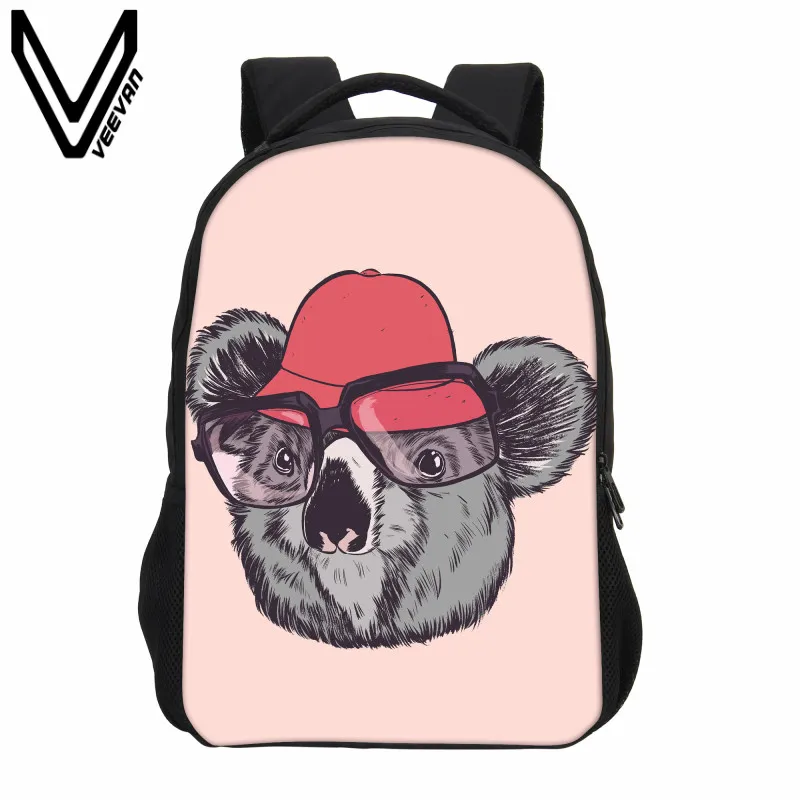 Veevanv популярные дизайнерские мультфильм печати рюкзаки школьные сумки на ремне