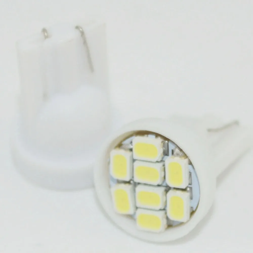 10 шт. T10 8smd 8led 8 светодиодов 194 168 192 W5W 1206 (3020) супер яркий t10 w5w Автомобильная