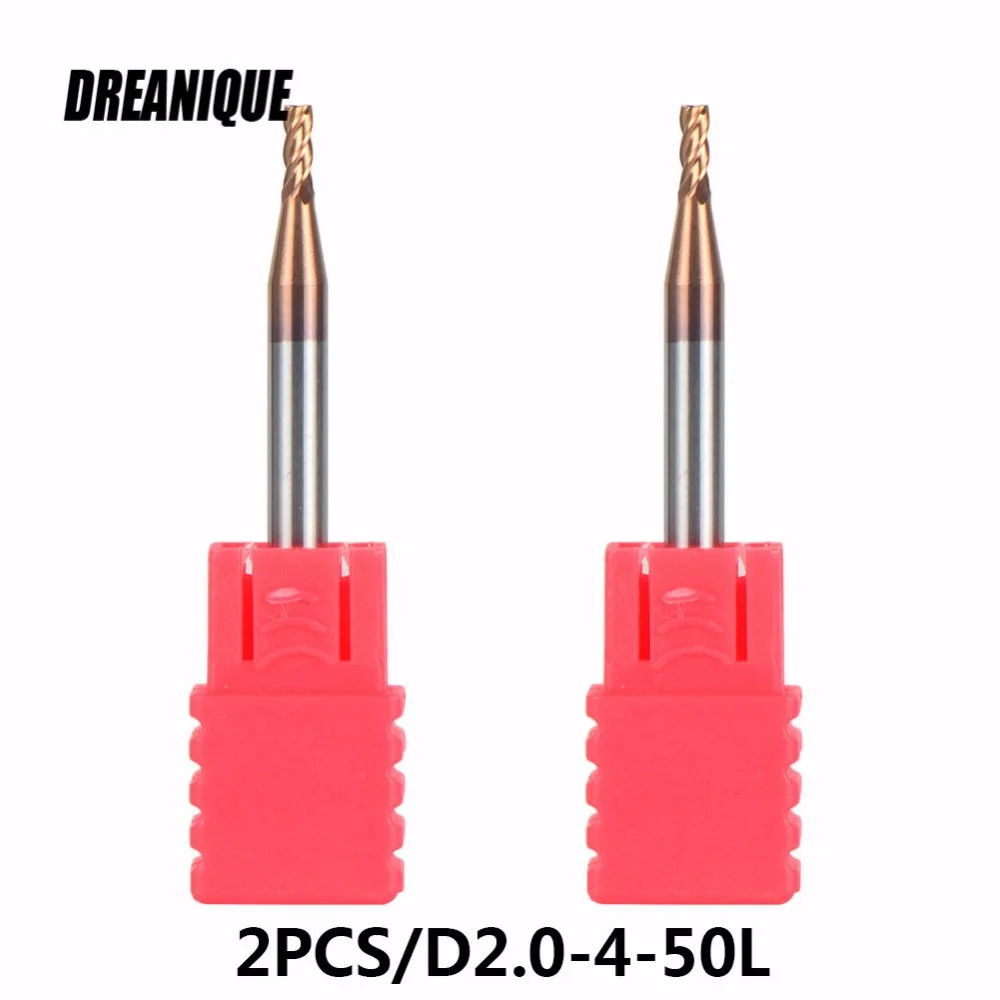 Концевые фрезы из вольфрамовой стали 2 шт./лот концевые с плоской головкой ЧПУ