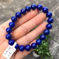 genuine natural lapis lazuli round beads bracelet 9 8mm women men gift stretch crystal bracelet jewelry aaaaaa